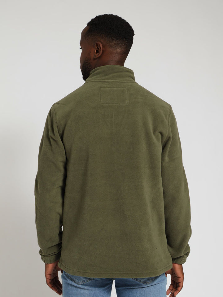 Quarter Zip Polar Fleece Top - Fatigue