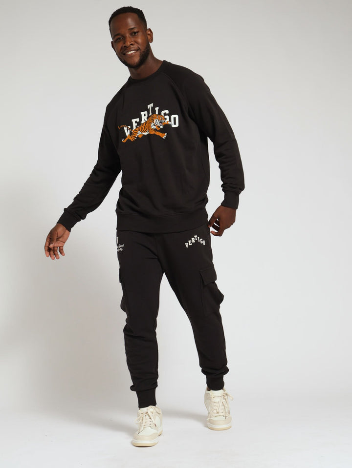 Pigment Cargo Track Pants - Black