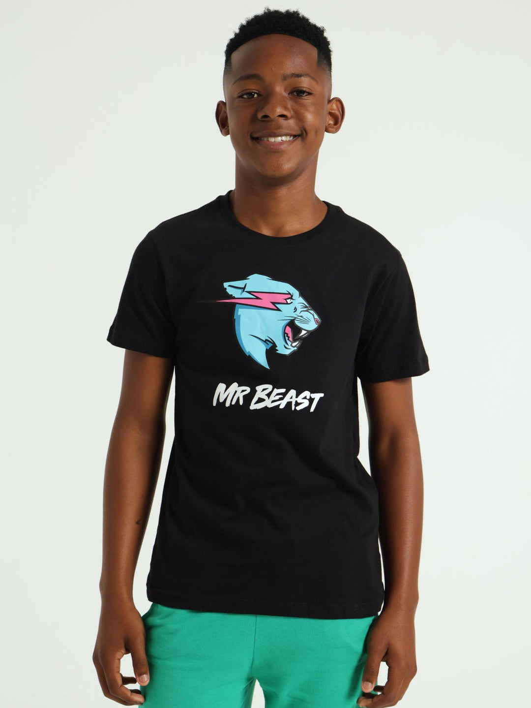Boys Mr Beast Tee - Black