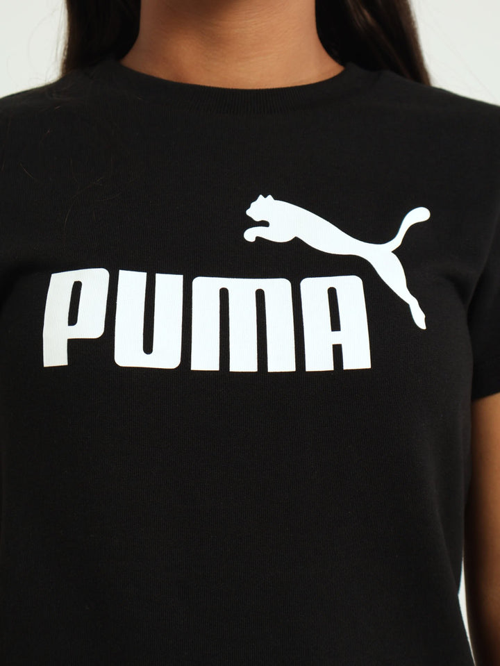 Girls Logo Dress - Black