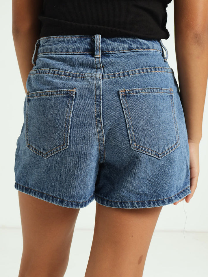 Girls Denim Skort - Dark Blue