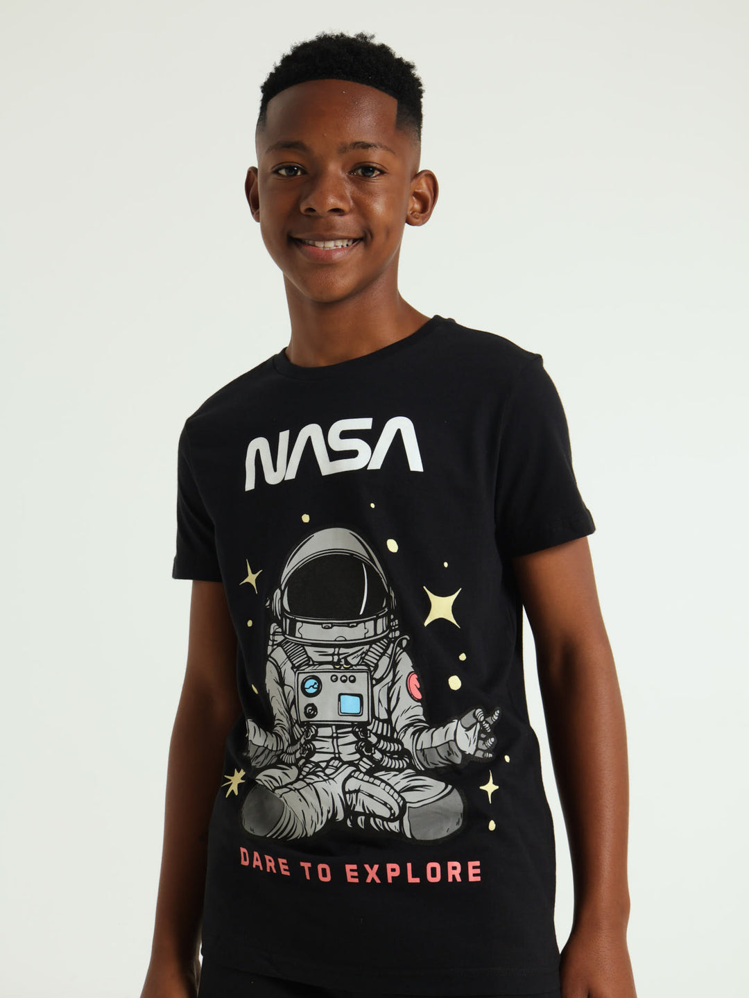 Boys Nasa Tee Black
