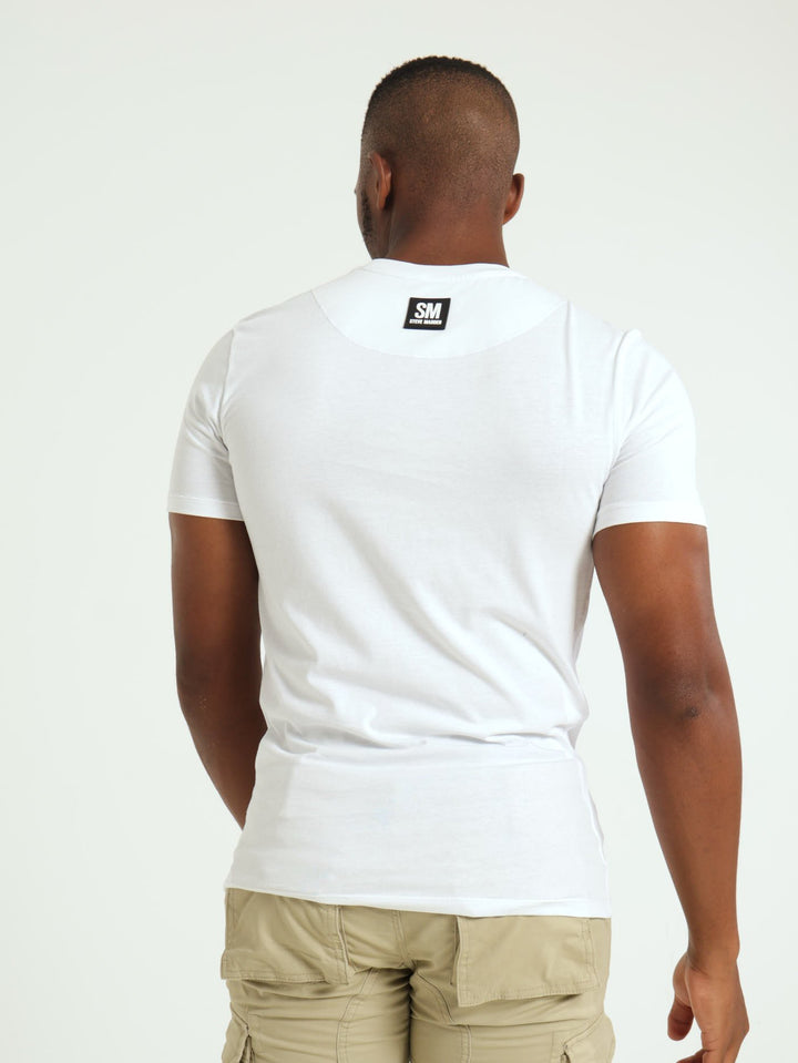 Harrison Logo Tee - White