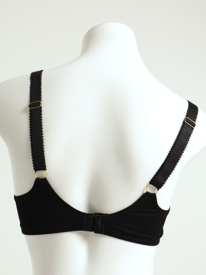 2 Pack Non Padded Textured Bra - Red/Black