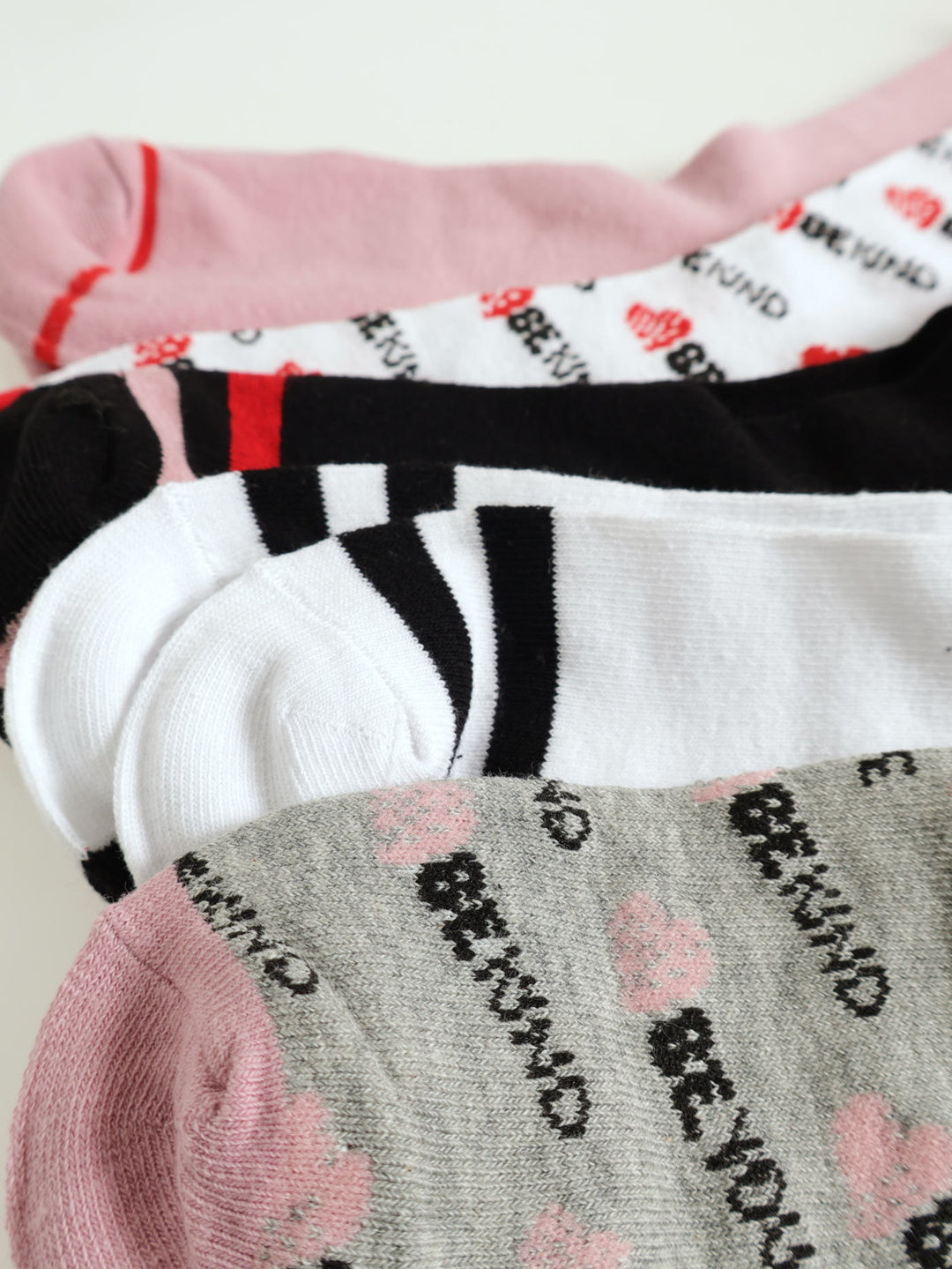 Girls 5 Pack Nautical Ribbed Anklet Socks - White