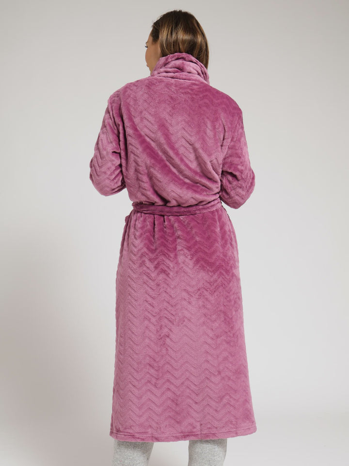 Embossed Fluffy Gown - Purple