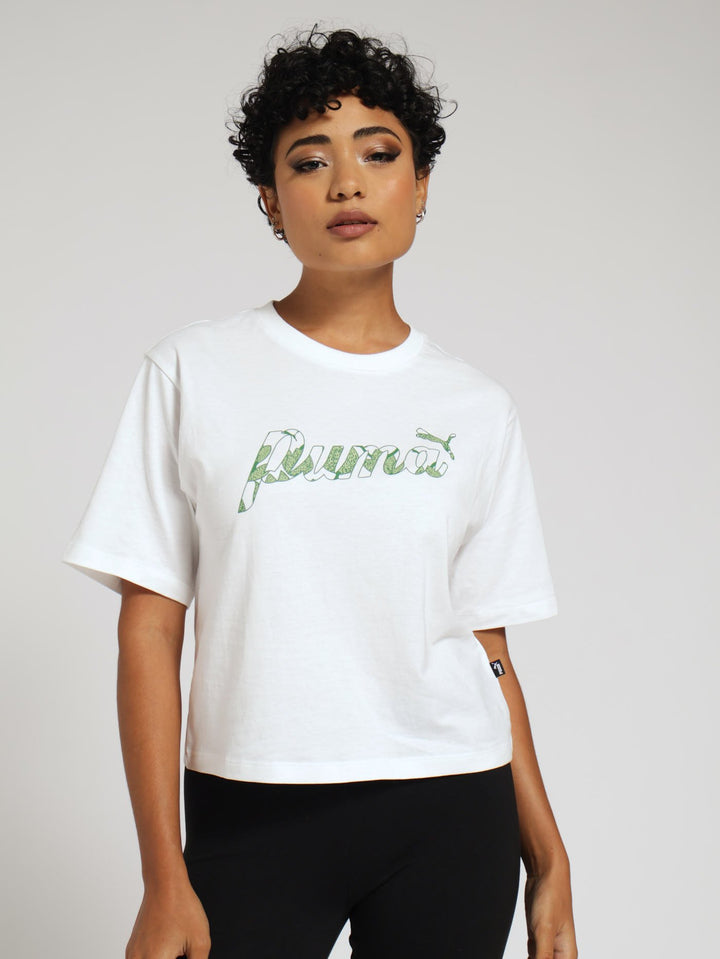 Blossom Graphic Tee - White