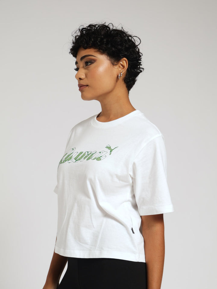 Blossom Graphic Tee - White