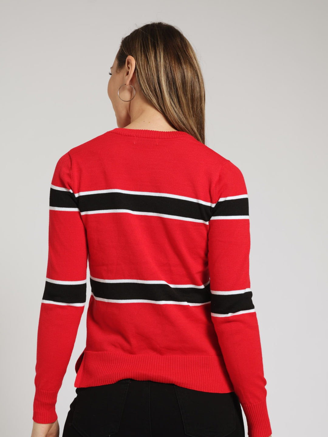 Striped Pullover - Red/Black