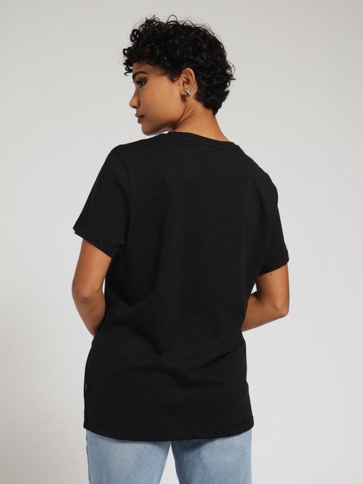 Metallic Active Top - Black