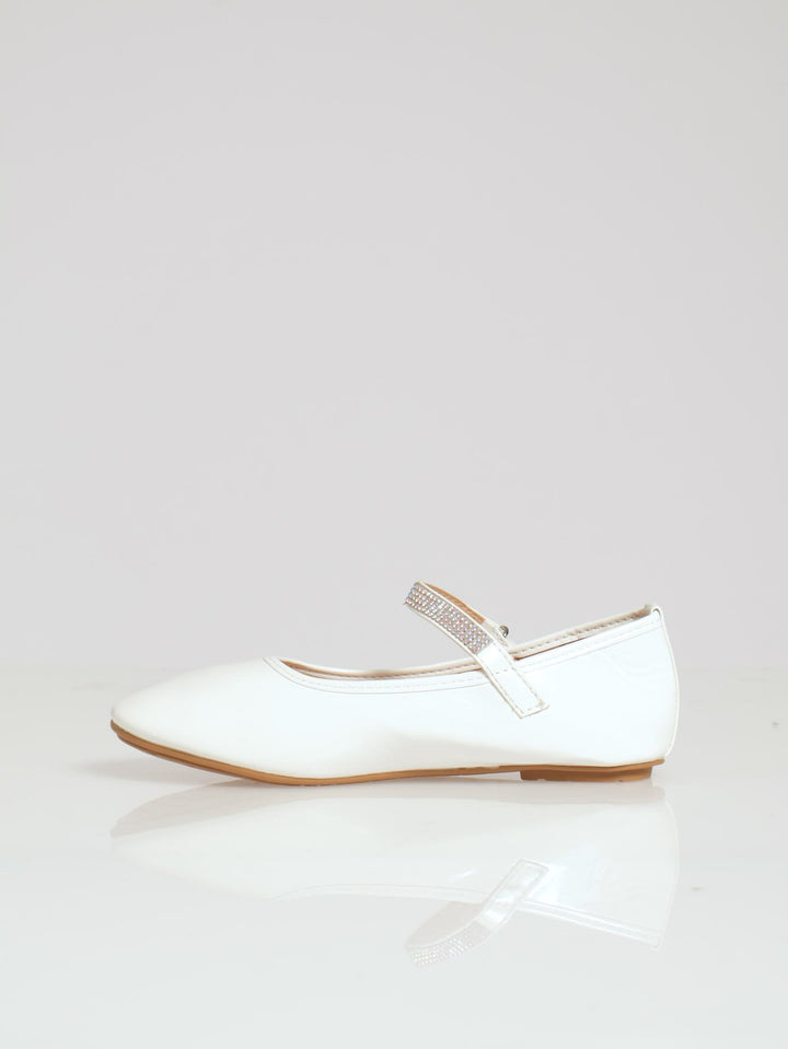 Girls Maryjane Pump - White
