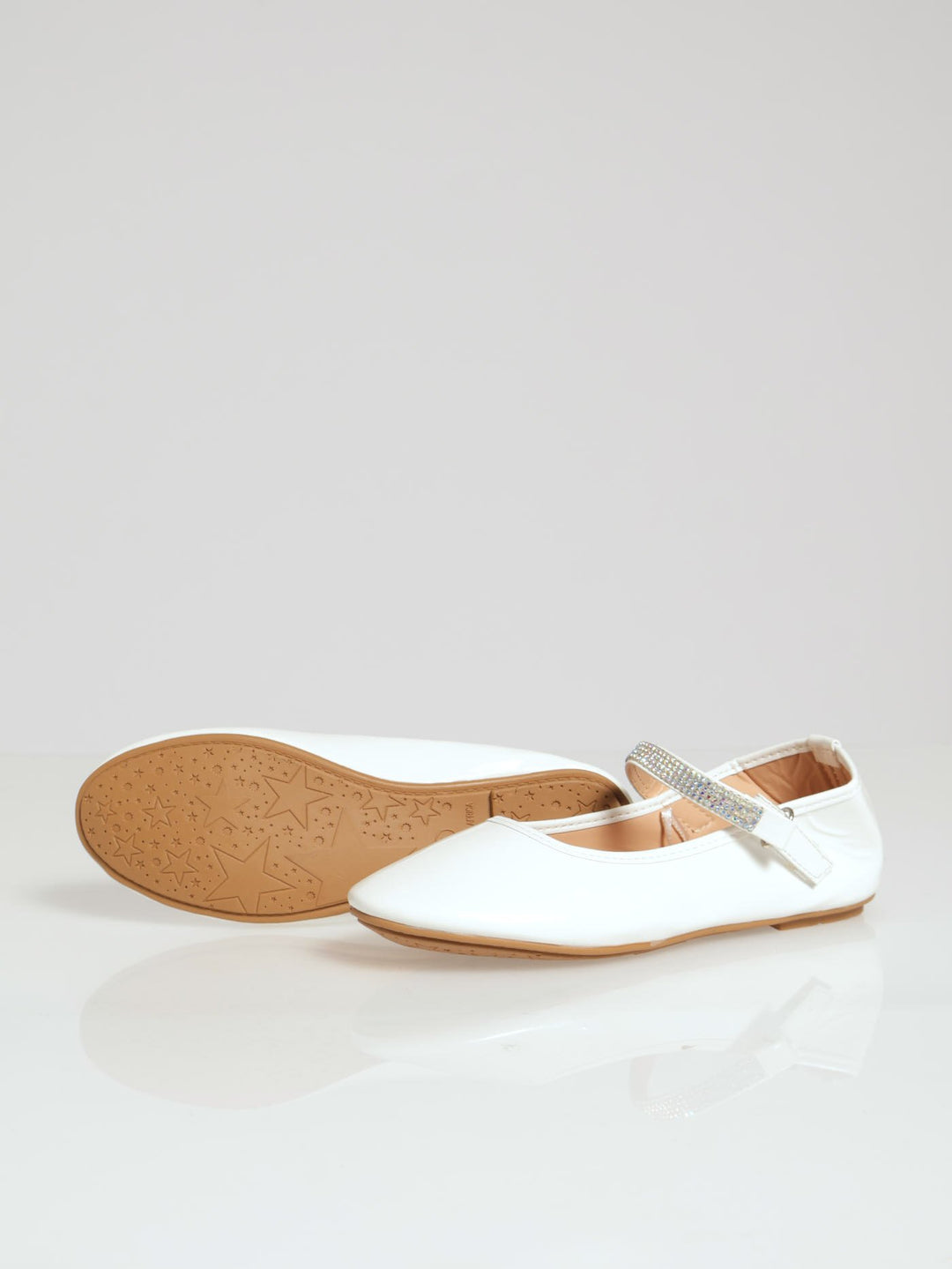 Girls Maryjane Pump - White