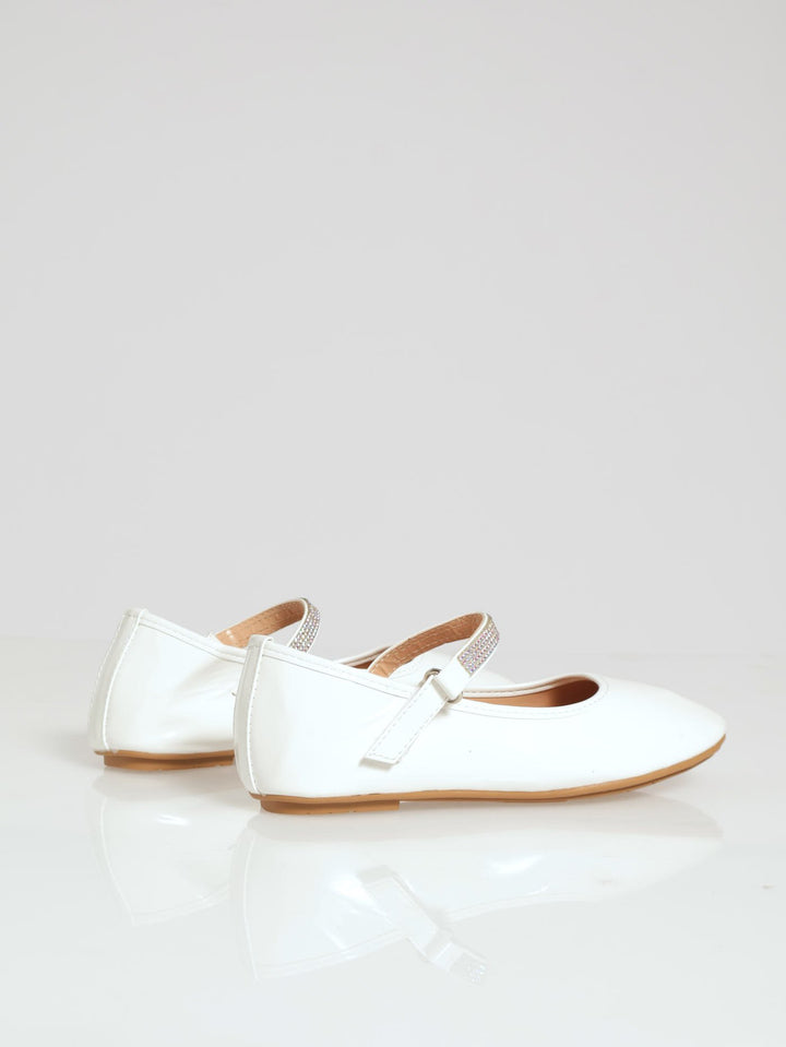 Girls Maryjane Pump - White