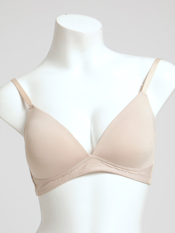 2 Pack A-Line Bra - Beige/White
