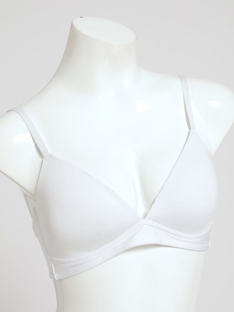 2 Pack A-Line Bra - Beige/White