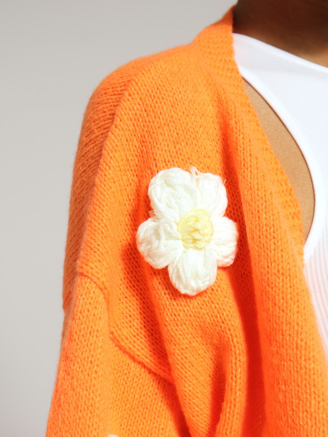 Flower Cardigan - Orange
