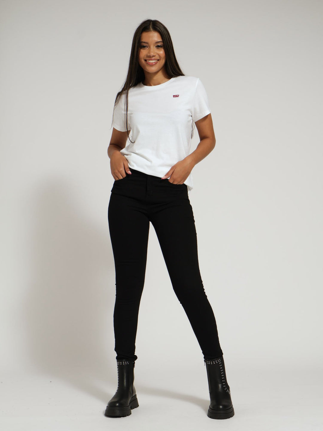 Curvy Hi-Rise Super Skinny Denim Jean - Black