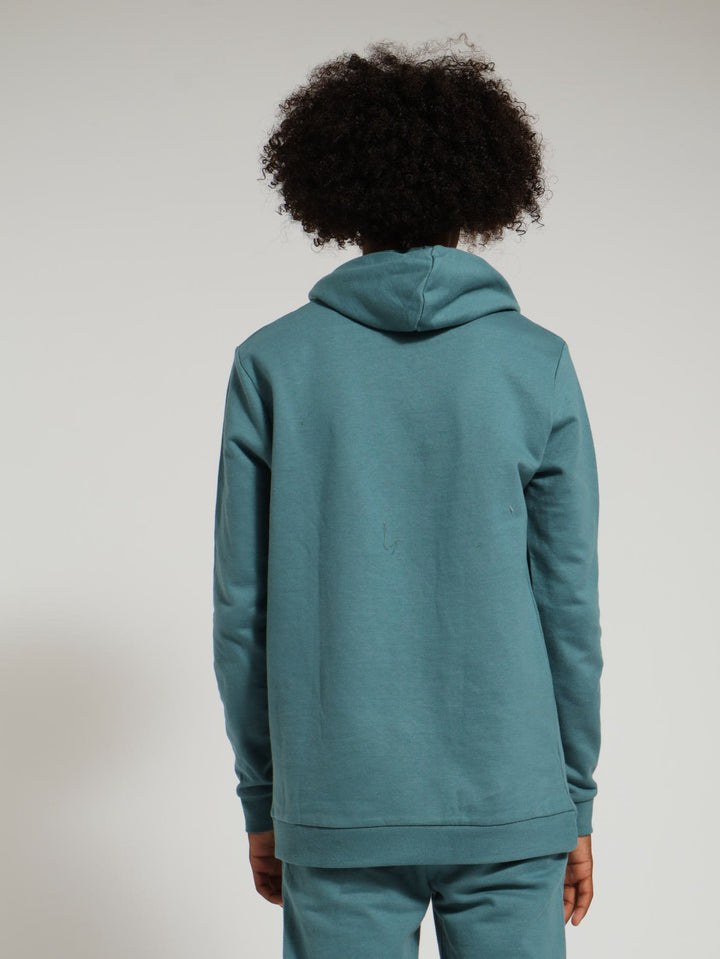 Boys Basketball Print Fleece Hoody - Blue