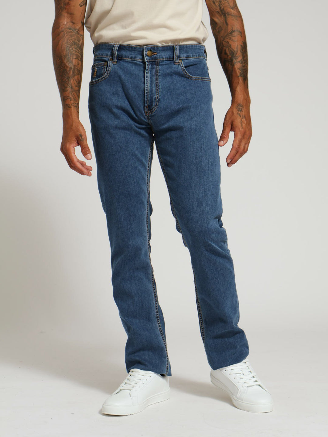 Simon Straight Leg Jean - Stonewash