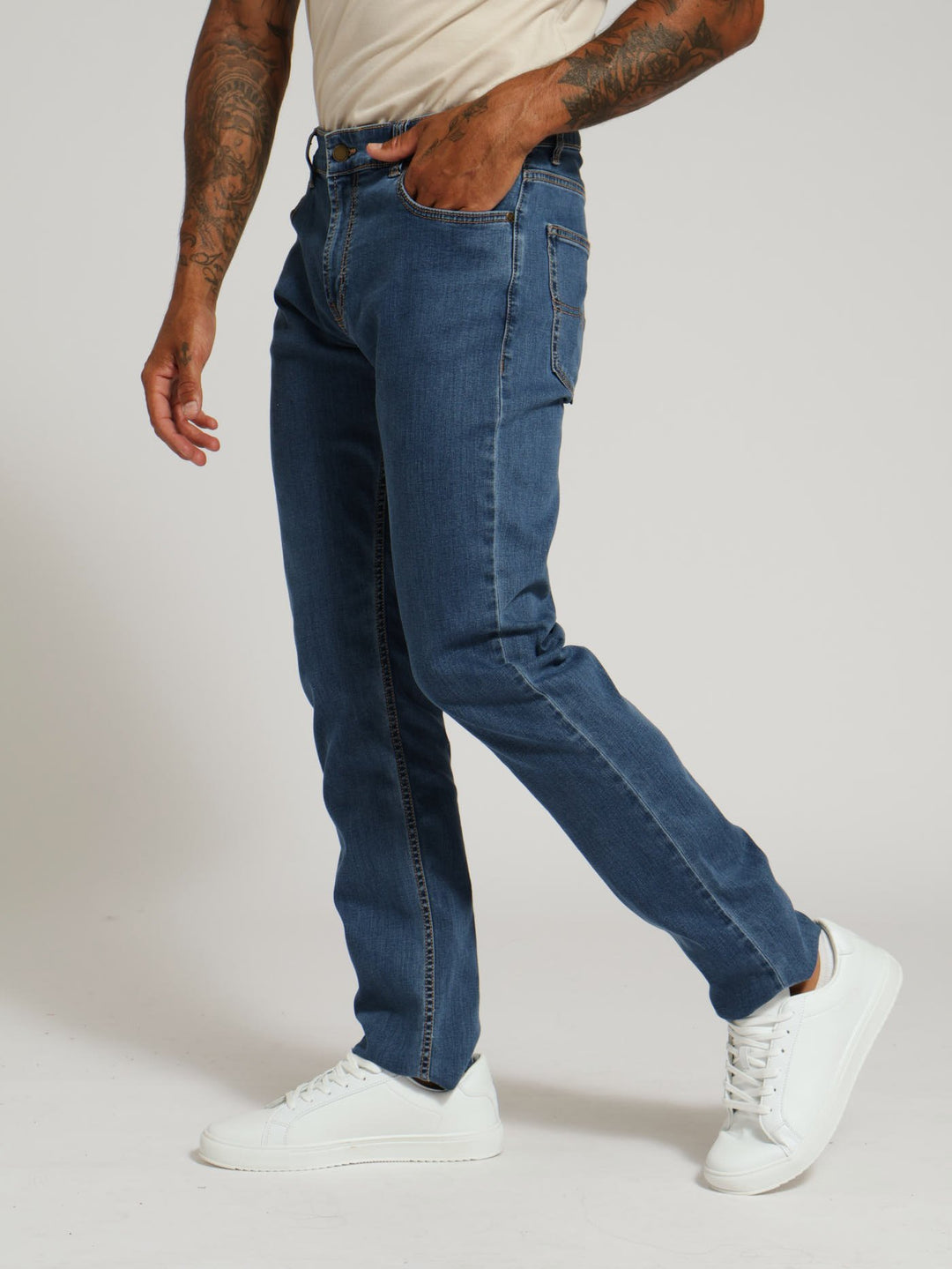 Simon Straight Leg Jean - Stonewash