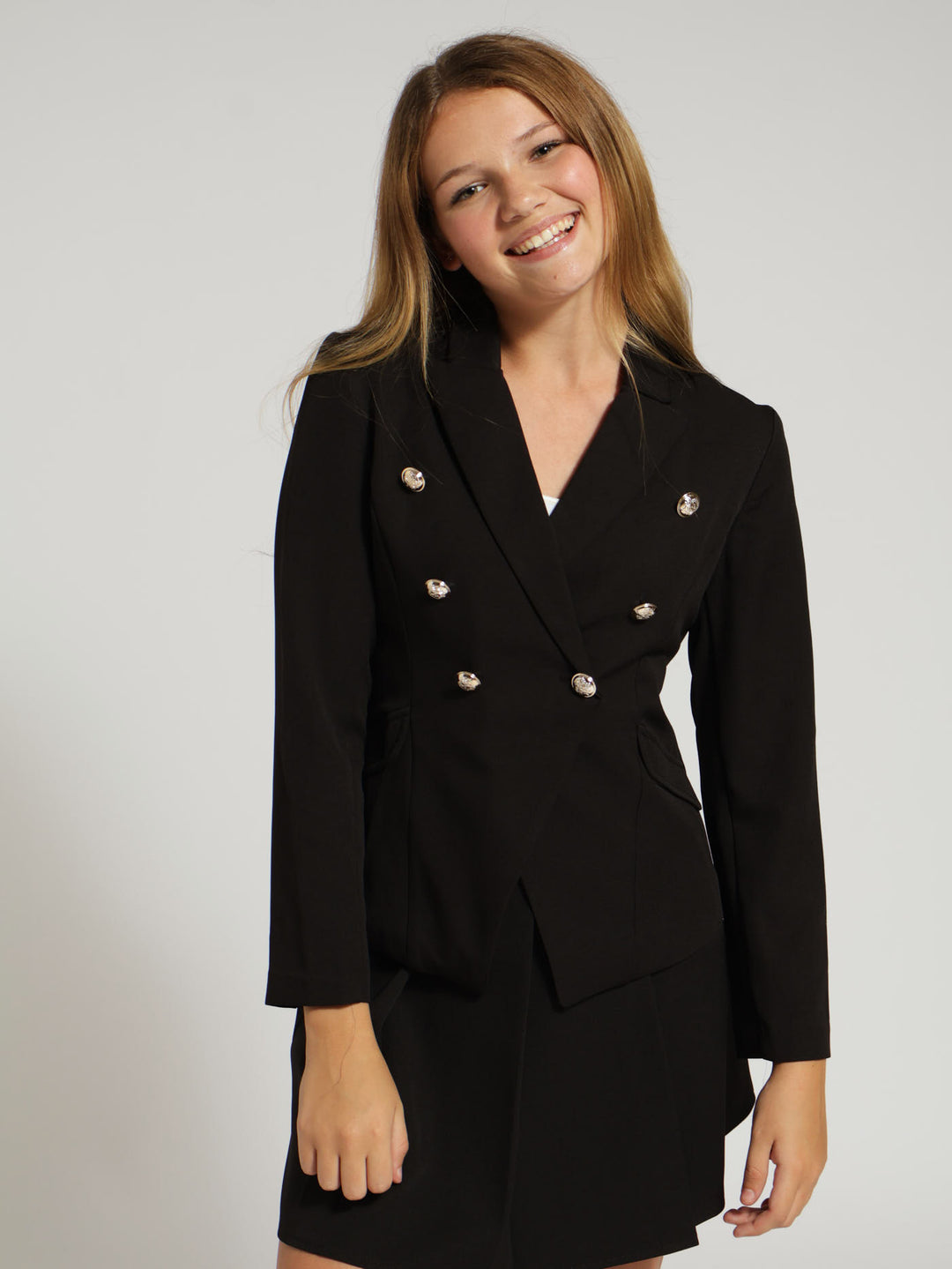 Girls Tailored Blazer - Black