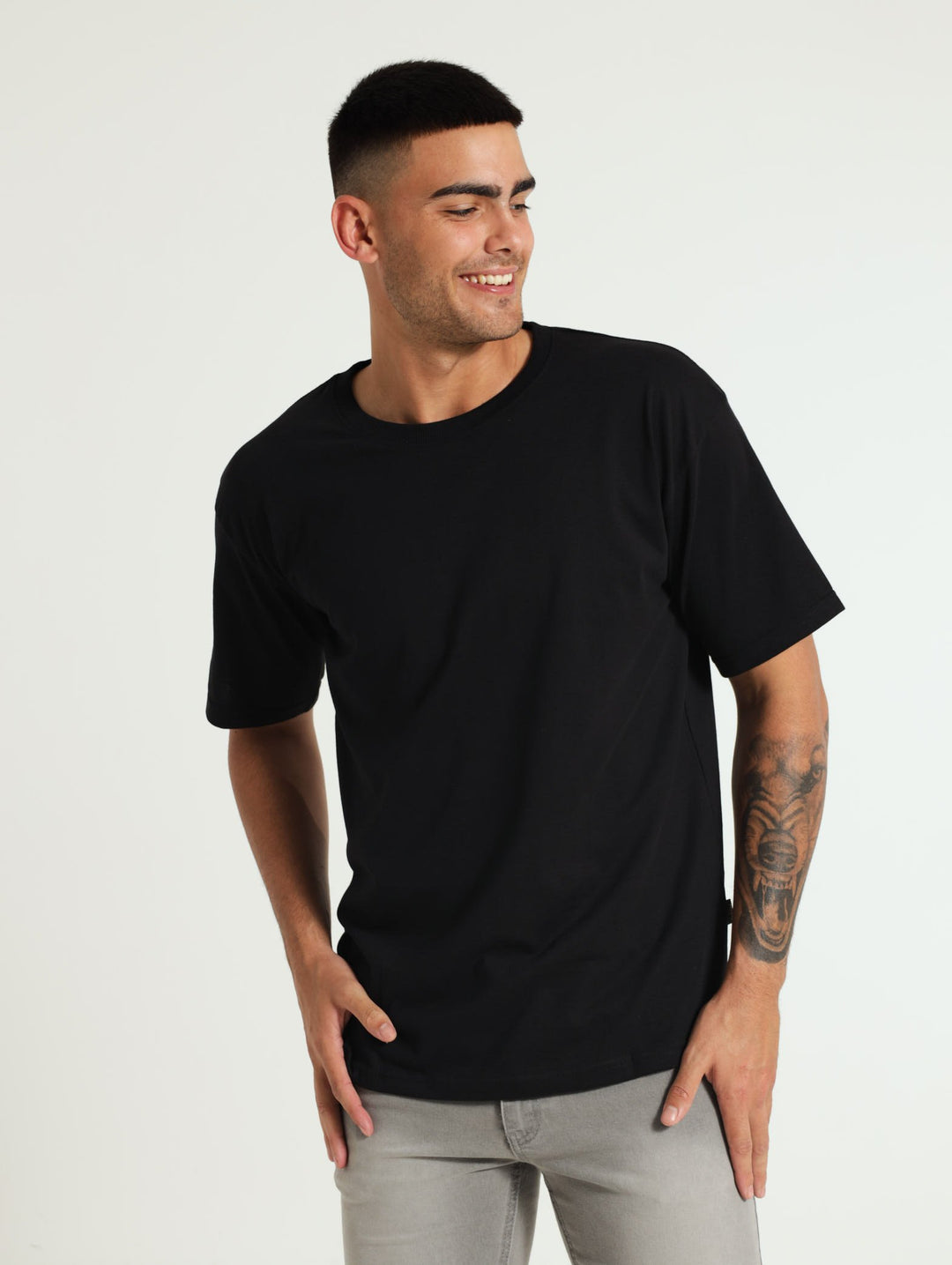 Oversized Heavy Weight Tee - Black