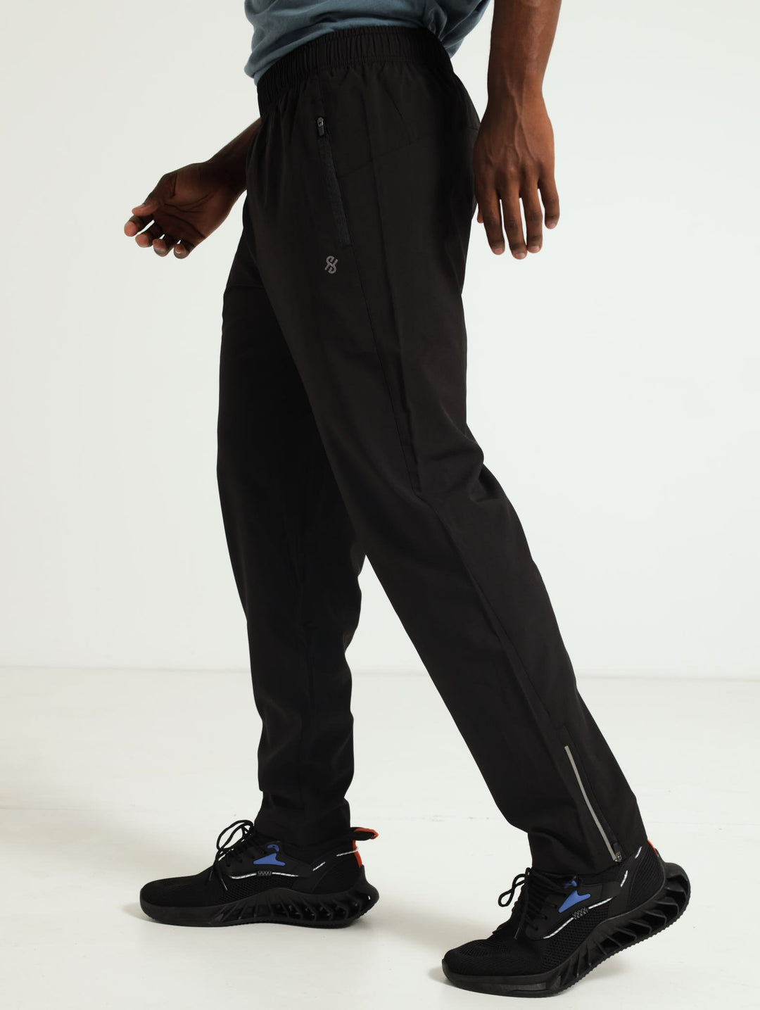 Nylon Track Pants - Black