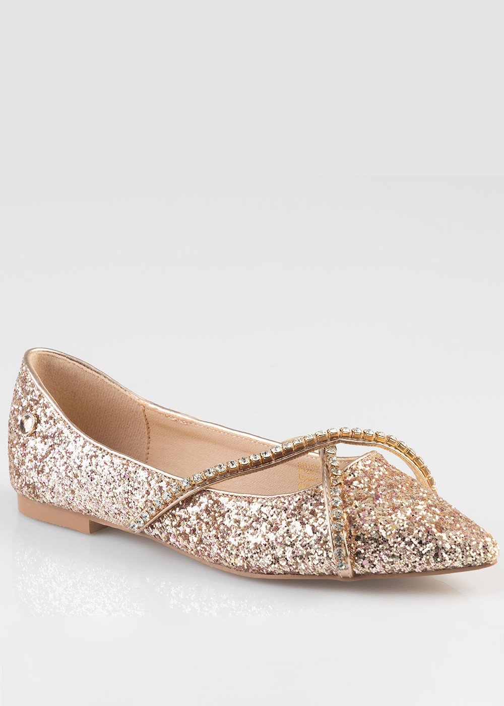 Glimmer Ballet Pump - Rose Gold