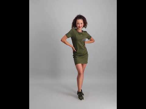 Ladies T-Shirt Dress - Khaki