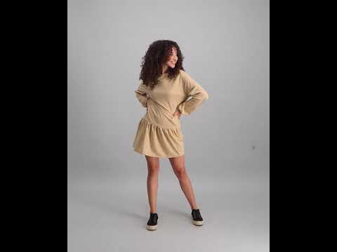 Ladies Fleece Dress - Beige