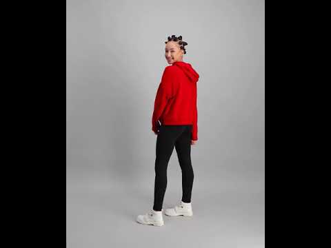 Ladies Slogan Hoodie - Dark Red