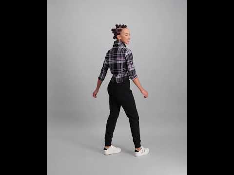 Fashion-Ladies Turtle Neck Checkered Top