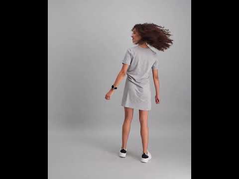 Ladies T-Shirt Dress - Grey