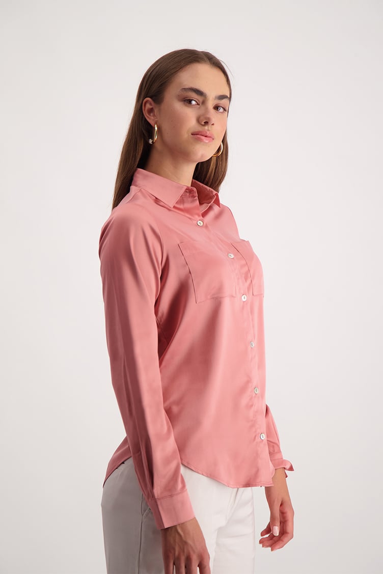 Satin Shirt - Pink