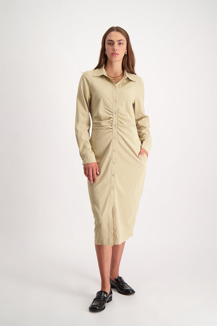 Midi Shirt Dress - Stone