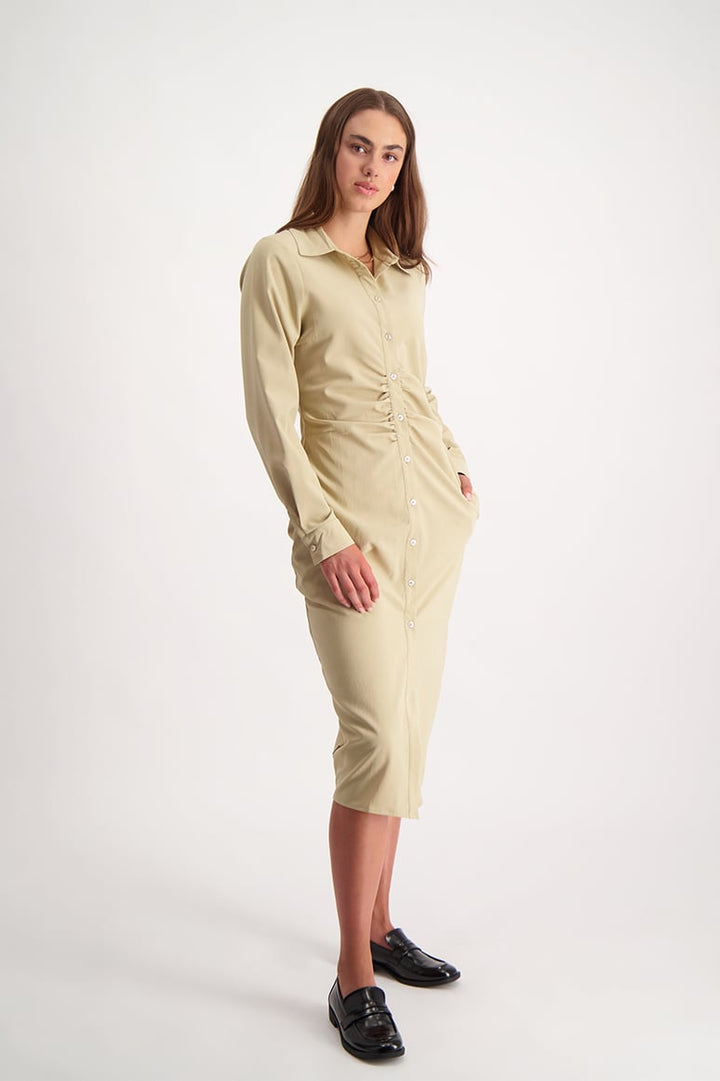 Midi Shirt Dress - Stone
