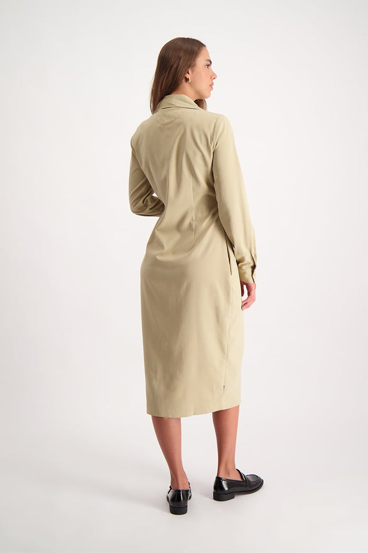 Midi Shirt Dress - Stone
