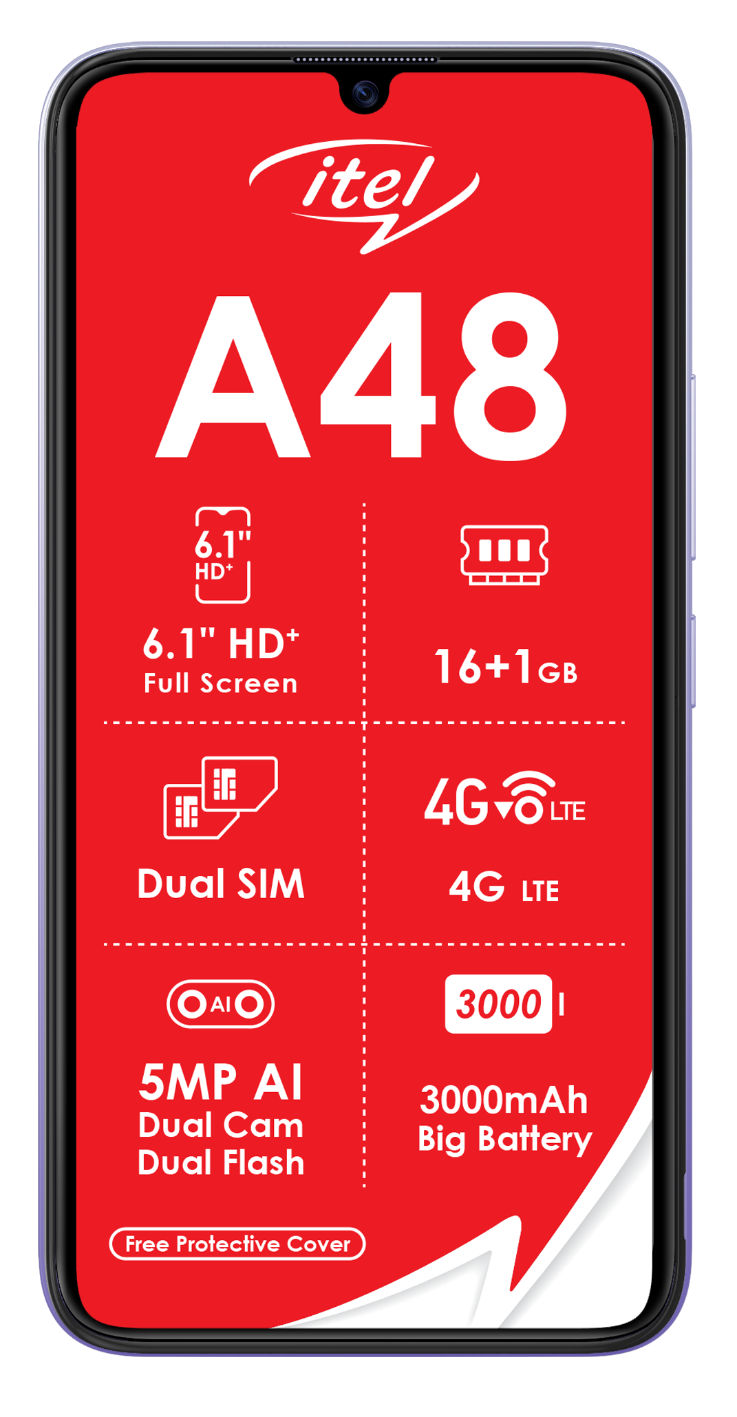 A48 Dual Sim Cellphone - Green