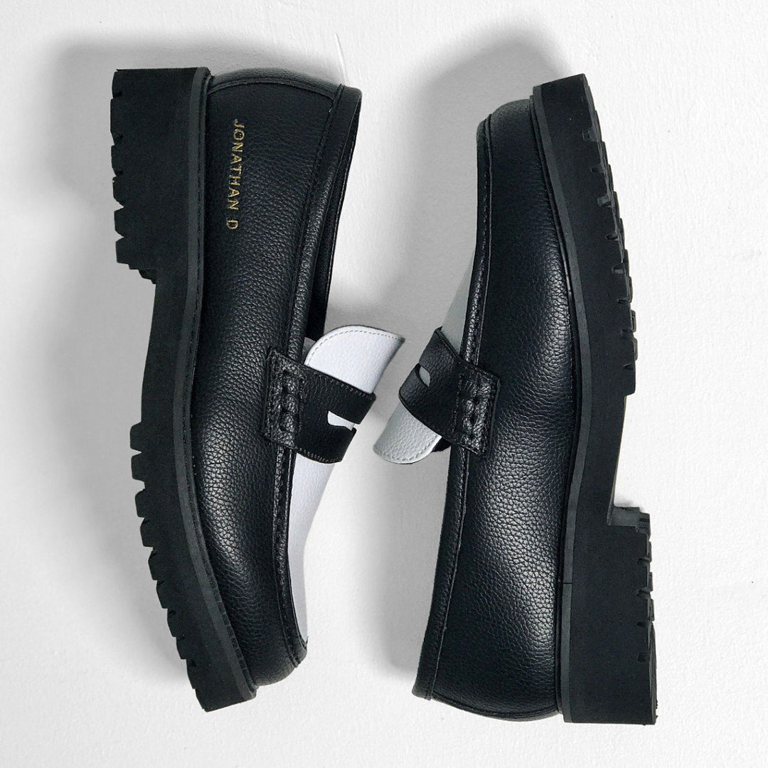 Mens - Chunky Penny Mocc Shoe - Black