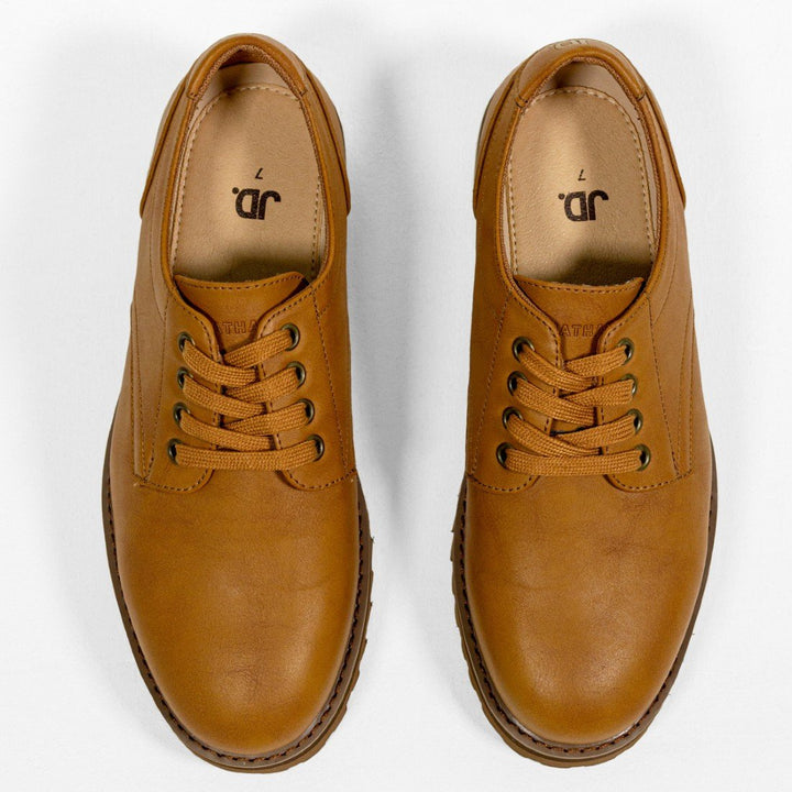 Mens - J Fraser Derby Lace Up Shoe - Brown