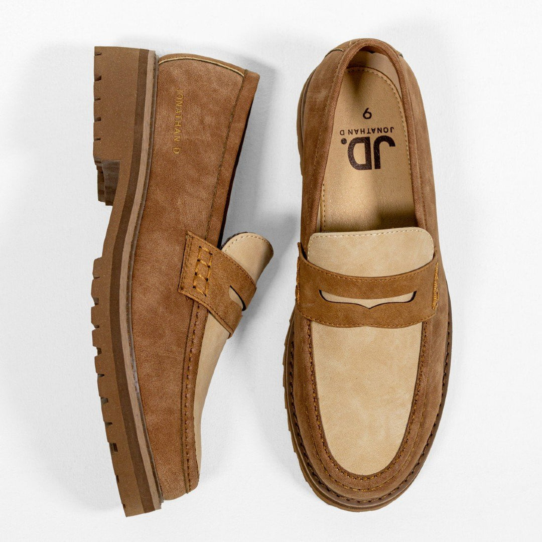 Mens - Chunky Penny Mocc Shoe - Brown