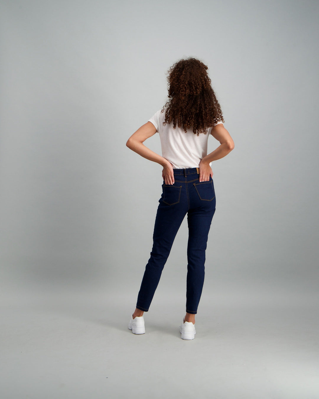 Ladies Dark Blue Regular Skinny Denim Jean