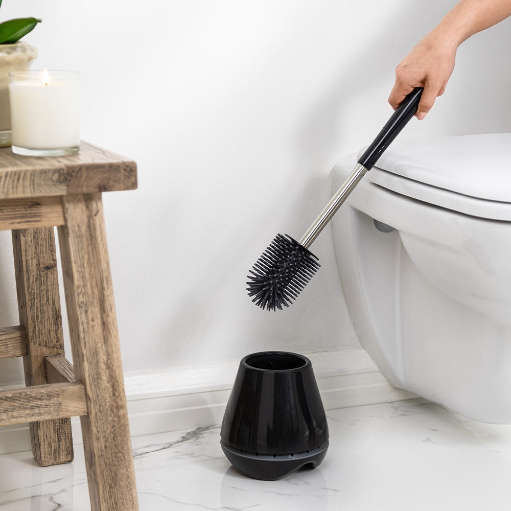 Premium Toilet Brush Set Black