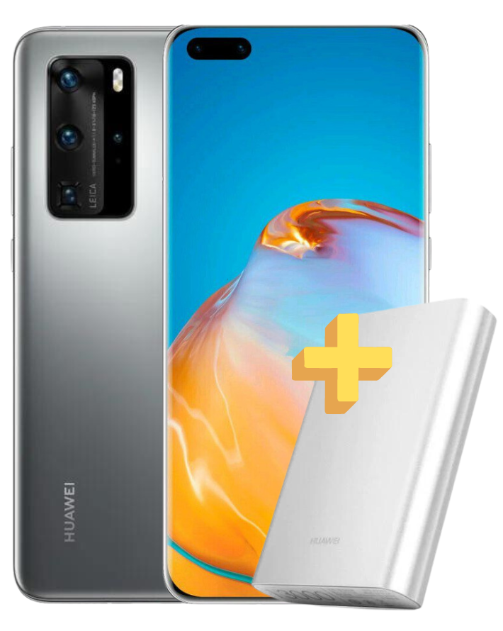P40 Pro Silver Cellphone + Power bank