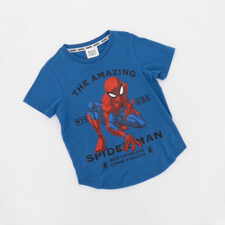 Pre-Boys Spiderman T-Shirt - Teal