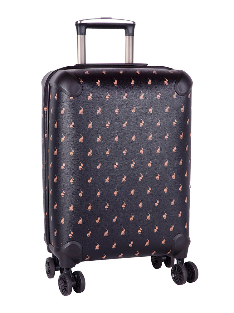 Classic Double Pack 4 Wheel Trolley Case - Black