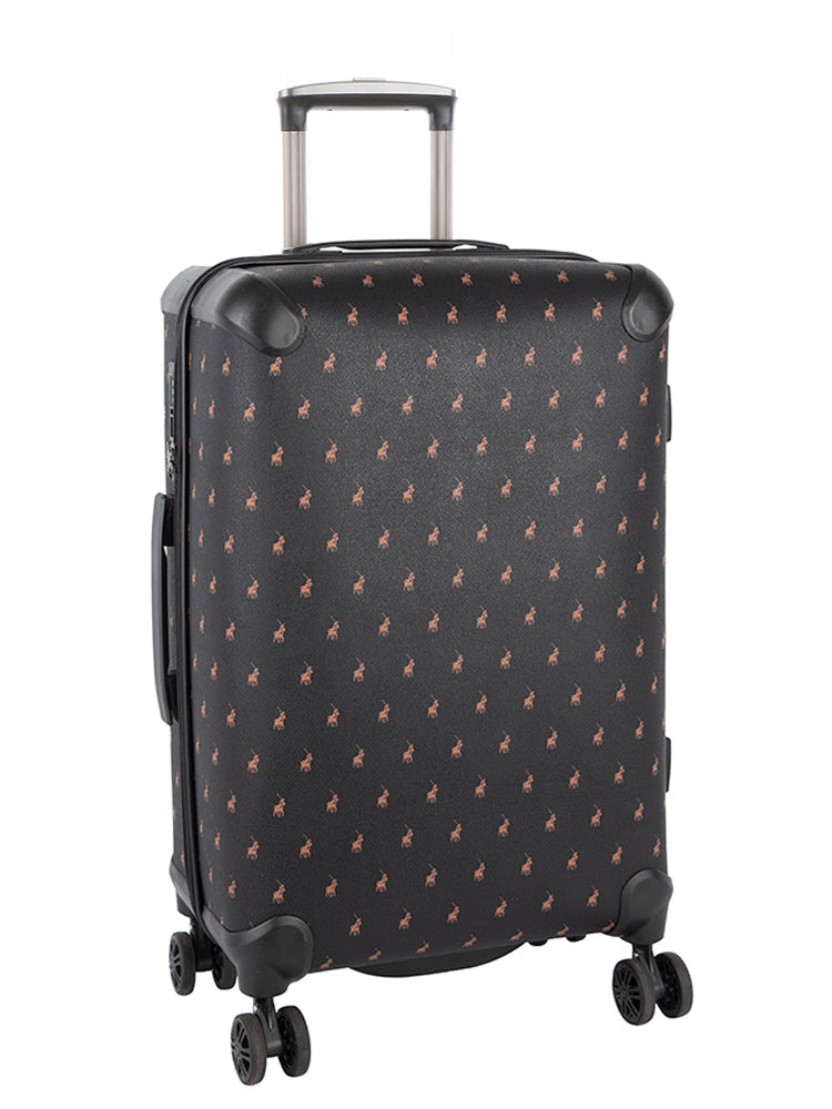Classic Double Pack 4 Wheel Trolley Case - Black