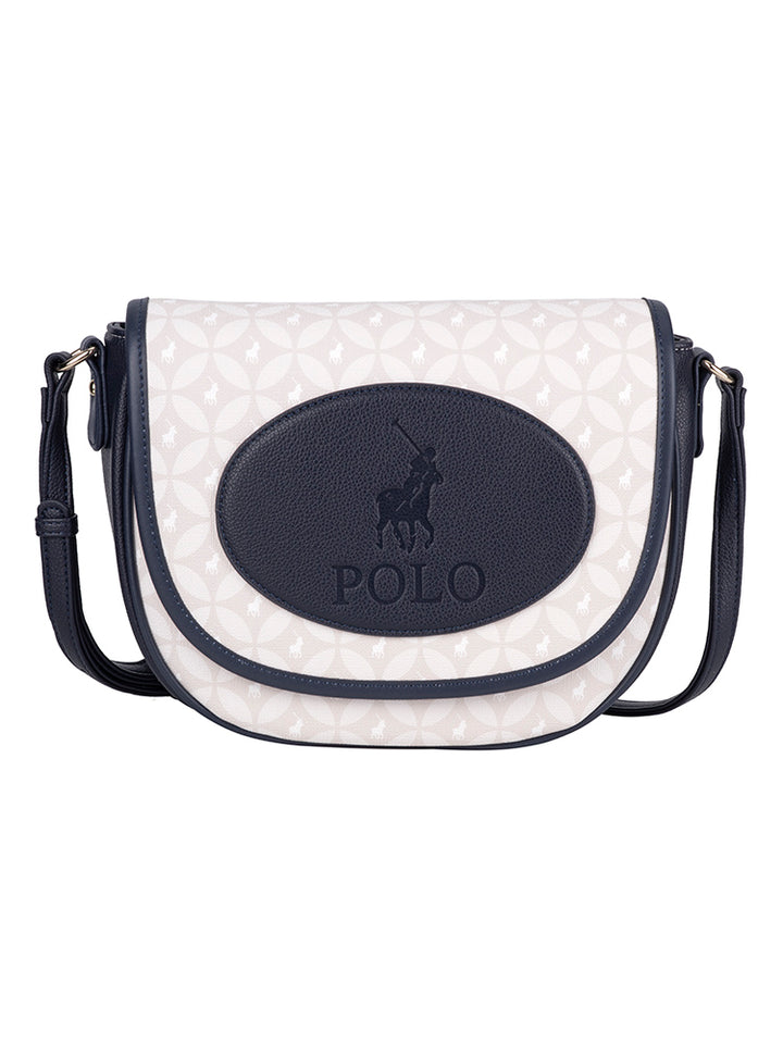 Porter Saddle Flapover Sling Bag - Navy