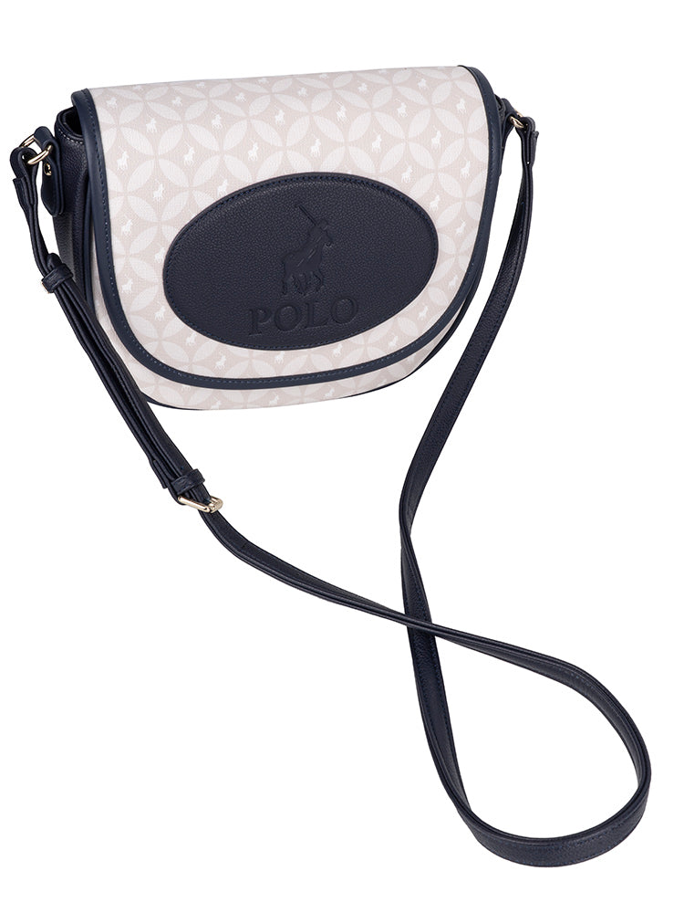 Porter Saddle Flapover Sling Bag - Navy