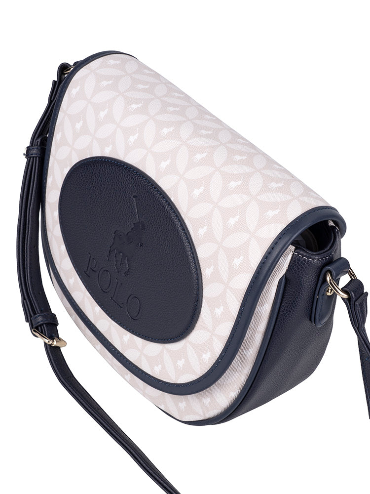 Porter Saddle Flapover Sling Bag - Navy